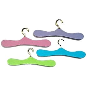 Click here to buy Hangers for American Girl Doll Clothes Clothing - Set of 4 by The Queen's Treasures.