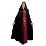Beautiful BLACK Crushed Panne Velvet Hooded Cloak - Beautiful and Practical Renaissance Cloak, Gothic or even Dickens!