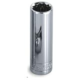 SK Hand Tool 44713 12 Point 1/4-Inch Drive Deep Socket, 14mm, Chrome [並行輸入品]