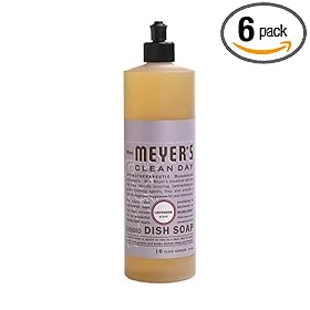 Mrs. Meyer's Clean Day Dish Soap, 16-Ounce Bottles (Case of 6)