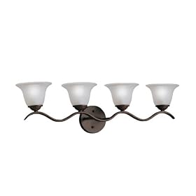 Kichler Lighting 6324TZ 4 Light Bracket Bathroom Light, Tannery Bronze