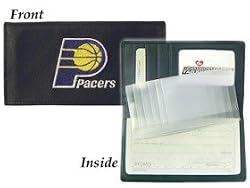Indiana Pacers Embroidered Leather Checkbook Cover - Basketball Sports Merchandise