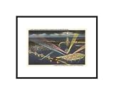 Moon over Treasure Island, World's Fair, San Francisco, California Places Pre-Matted Poster Print, 11x14