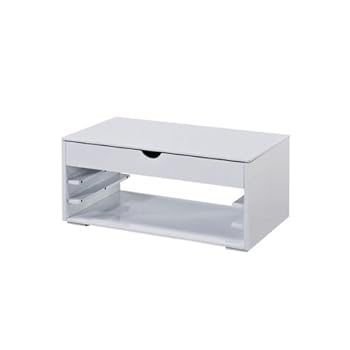 Table basse relevable ARRIBA blanc laqué