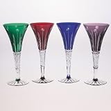 KING LOUIS 24% CRYSTAL CASED TRUMPET FLUTE GLASSES SET