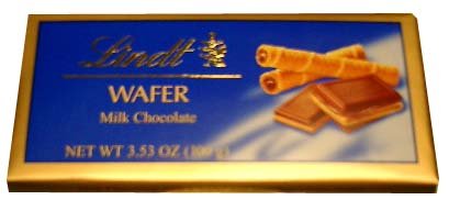 Lindt Wafer Milk Chocolate Bar, 3.5oz (100g) by parthenonfoods.com