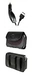 Rapid Car Kit Auto Vehicle Plug-in Power Charger+Leather Case Holster Cover Side Pouch with Belt Clip For ATT Samsung Propel PRO SGH i627 Verizon Samsung Rogue U960 ATT Samsung Solstice SGH A887 ATT Samsung Sunburst A697 - Auction4tech Brand