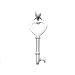 14K White Gold Key to My Heart Charm Pendant