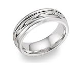 Platinum Braided Wedding Band