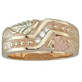 Black Hills Gold Three-Stone Womens Diamond Wedding Ring from Coleman