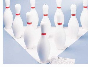 Buy (Price for 1 set)Champion Sports Plastic Bowling Pins Set, Bowling, Games by Champion Sports