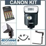 Canon Speedlite 320EX Flash - U.S.A. Warranty - Deluxe Outfit - with 4 NiMH ....