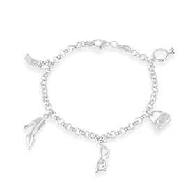 Buy Sterling Silver In Style Chic Charm bracelet by SilverSpeck.com