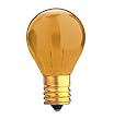 10 Watt S11 Incandescent Light Bulb / 130 Volt / Intermediate Base / Transparent Amber / Replacement 10S11 Sign Light Bulb