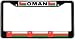Oman Omani Flag Black License Plate Frame Metal Holder