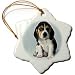 Beagle Pup - 3 Inch Snowflake Porcelain Ornament