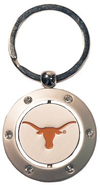 Texas Longhorns Rhinestone Spinning Keychain