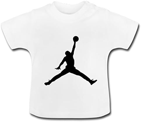 Yueasf Michael Jordan Baby Lovely Cotton T-Shirt Infant Tee White 18 months