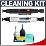 LENSPEN Lens Cleaning System + LENSPEN Digi-Klear LCD Display Screen Cleaning System + 6-Piece Cleaning Kit - for Canon Digital Rebel XT, XTi, EOS 20D, 30D & 40D, Fujifilm Finepix, Nikon D40, D40x, D50, D70, D80, D100, D200, D300 & D3, Olympus Evolt E300, E330, E410, E500 & E510, Pentax K10D, K100D & Sony Alpha A100, A100H, A100K Digital SLR Cameras