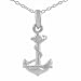 High Polished Sterling Silver Plain Anchor Charm