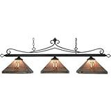 IMAGE OF Mission Style Billiard 3-Light Pool Table Fixture