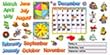 BB SET MONTHLY CALENDAR CLING PCS