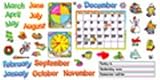 BB SET MONTHLY CALENDAR CLING PCS
