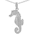 Sterling Silver Medium Sea Horse Pendant