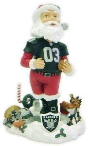 Oakland Raiders Santa Claus Forever Collectibles Bobble Head
