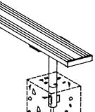 15' PERMANENT BENCH WITHOUT BACK-BLUE