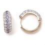Sterling Silver Gold Plated Iolite And Cubic Zirconia Earrings