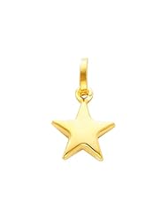 14K Yellow Gold Star Charm Charm Pendant