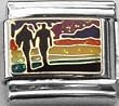 Clearly Charming Couple Walking on the Beach at Sunset Italian Charm