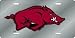 Arkansas Razorbacks Silver Laser Cut License Plate - SET OF 6 - Sports Merchandise