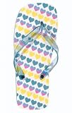 Rainbow Hearts Thong Sandal by Jamaican Style® - Plus Size Swimwear Plus Size Swimsuit