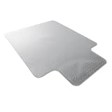 Cleartex UltiMat Polycarbonate Chair Mat for Low/Medium Pile Carpets More Than 1/2 Inch Thick, Clear 47 x 35 Inches, with Lip, (118923LR)