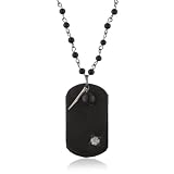 Joanna Laura Constantine Black Dog tag Rosary