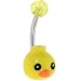 Yellow Little DUCKY FACE Belly Ring