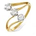 18 ct 3 Stone Diamond Ring .