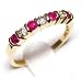 14k Ruby & Diamond Band Ring - Size 7.0 (Clearance Priced)
