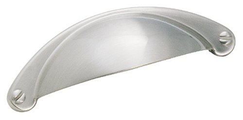 Amerock BP9365-G10 Essential'z Cup 2-1/2-Inch Pull, Satin Nickel