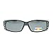 Womens Polarized Fit Over Glasses Sunglasses Rhinestones Rectangle Gray