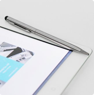 iClooly Stylus Gentle - 2 in 1 Capacitive Touch Screen Stylus with Ball Point Pen for iPad and iPhone