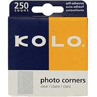 Kolo Polyproplene Self Adhesive Photo Corners, 250 Count, Clear.