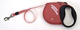 Power Walker Retractable Dog Leash, Red, 16' Medium