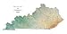 Kentucky Topographic Map by Raven Maps, Print on Paper (Non-Laminated)