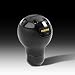 MOMO Nero Manual Shifter Knob Black leather with glossy black insert