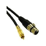 50FT PRO-AUDIO XLR FEMALE TO RCA MALE CABLE