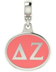 Delta Zeta Sorority Drop Charm Fits Most Pandora Style Bracelets Including Pandora, Chamilia, Zable, Troll and More. High Quality Bead in Stock for Fast Shipping.