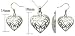 Silver Pendant & Earrings set - 3D filigree heart - Comes with 18' silver link chain. Beautifully designed and hand polished to a very high jewellery standard